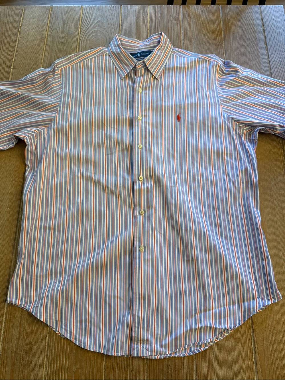 Ralph Lauren Multicolor Stripe Button-Down Shirt - Blue/White/Red